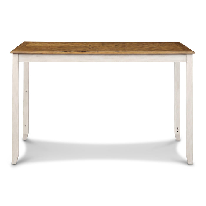 AMY 60" COUNTER TABLE+CHAIRS W/STG (5 PC) -2 TONE BISQUE