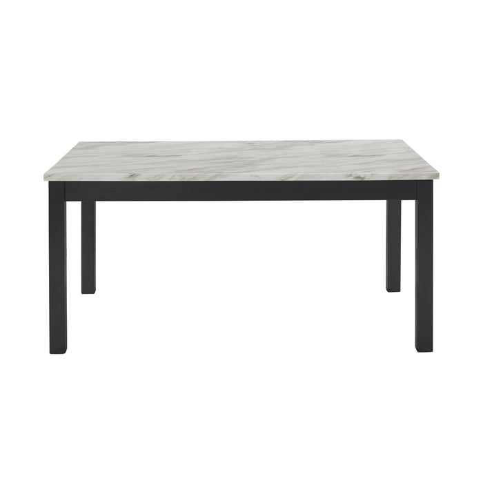 CELESTE 64" DINING TABLE-ESPRESSO/FAUX MARBLE