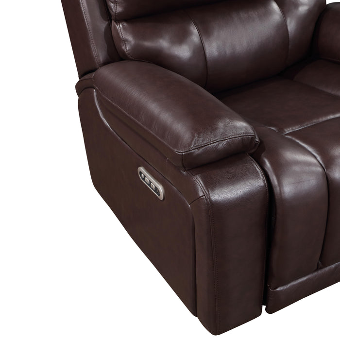 CICERO SOFA W/ PWR FR & HR -BROWN
