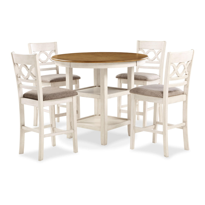 CORI COUNTER 5 PC SET-BISQUE/BROWN