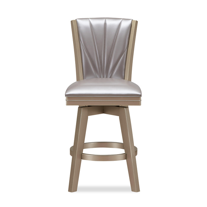 JAZZ 24" SWIVEL COUNTER STOOL-PEARL/GOLD