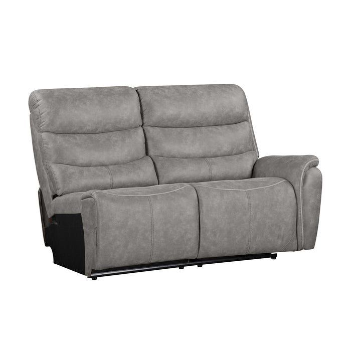 KAMARI RAF LOVESEAT W/ONE RECLINER-GRAY