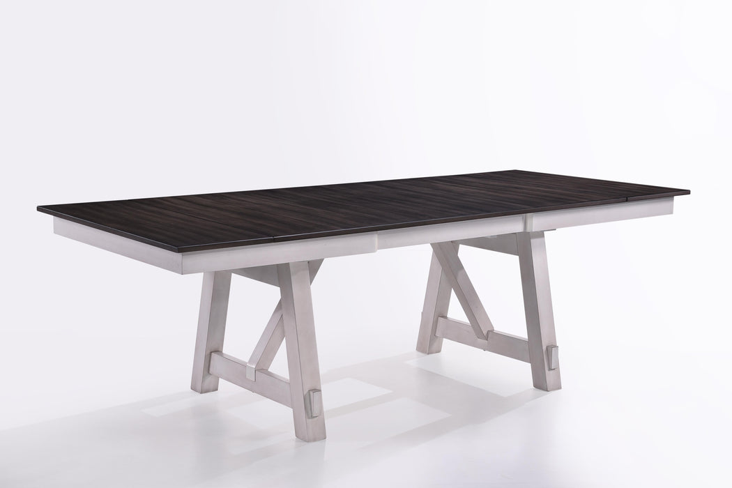 MAISIE DINING TABLE BASE-WHITE/BROWN (2 of 2)
