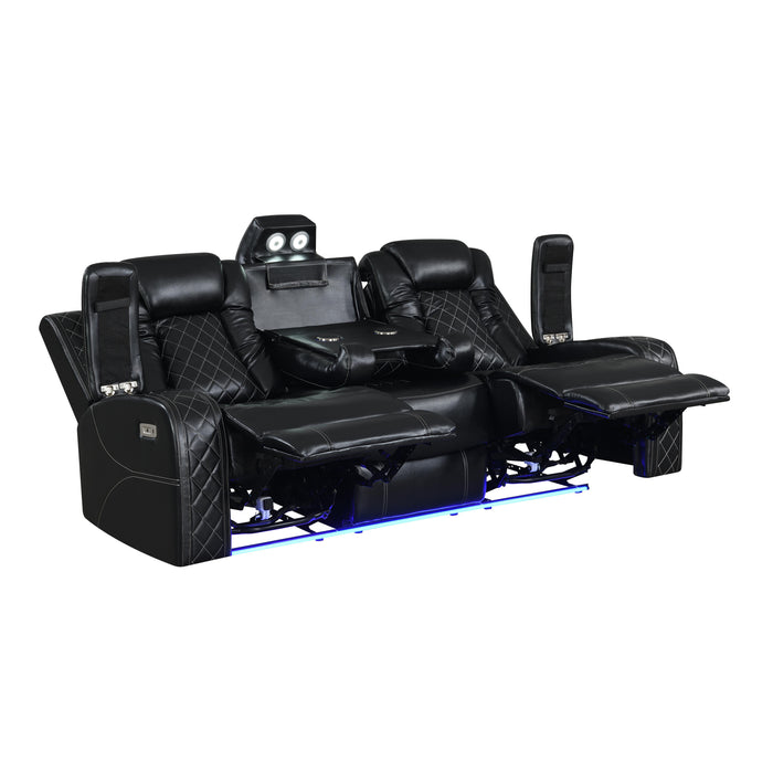ORION SOFA W/ PWR FR & HR-BLACK