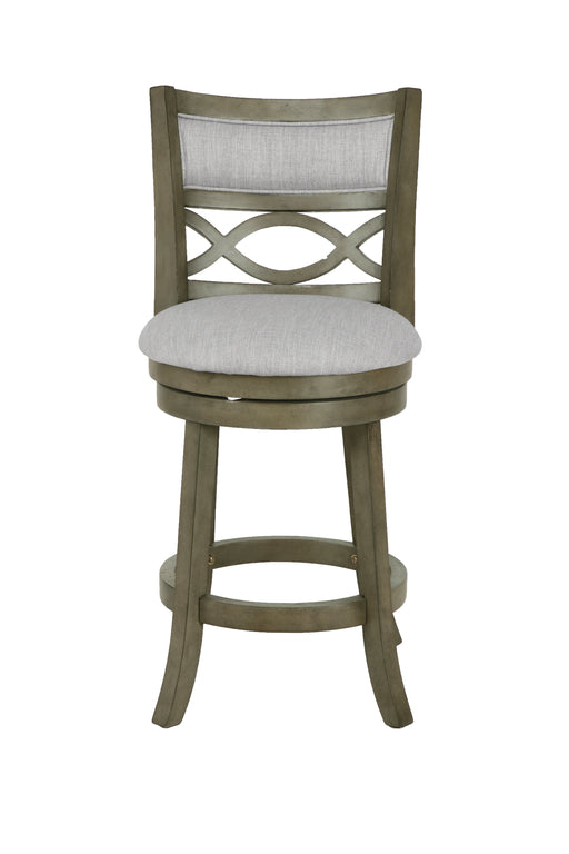 Manchester 24" Counter Stool W/Fabric Cushions-Gray