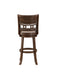 Gia 29" Swivel Barstool-Cherry W/Brown Fabric Seat