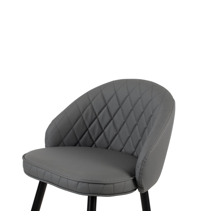 Oliver Gray Vegan Leather Bar Chair (2 Per Carton)