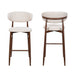 Royce Bar Chair W/Walnut Metal Frame- Beige (2 Per Carton)