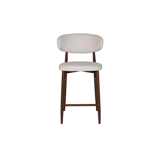 Royce Counter Chair W/Walnut Metal Frame-Beige (2 Per Carton)