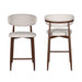 Royce Counter Chair W/Walnut Metal Frame-Beige (2 Per Carton)