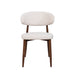 Royce Side Chair W/ Walnut Metal Frame -Beige (2 Per Carton)