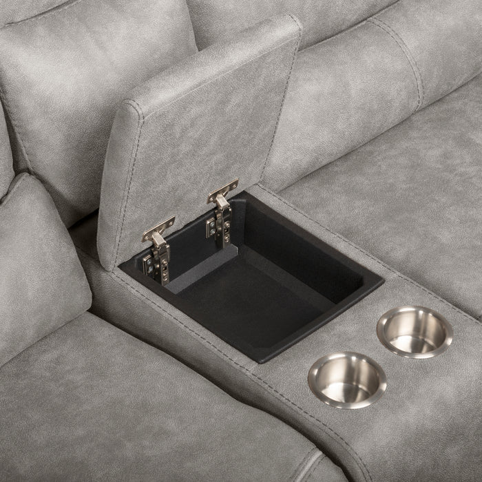 Kamari Laf Console Loveseat W/Dual Pwr Hr & Fr-Gray