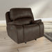 Brookings Glider Recliner W/Pwr Hr & Fr-Brown