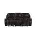 Brookings Sofa W/Dual Recliner-Charcoal