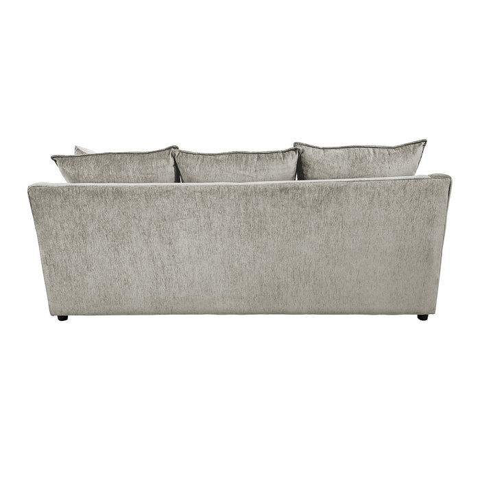 Sylvie Sofa W/4 Accent Pillows-Lush Silver Gray