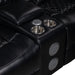 Orion Ii Raf Console Loveseat W/1 Recliner-Black