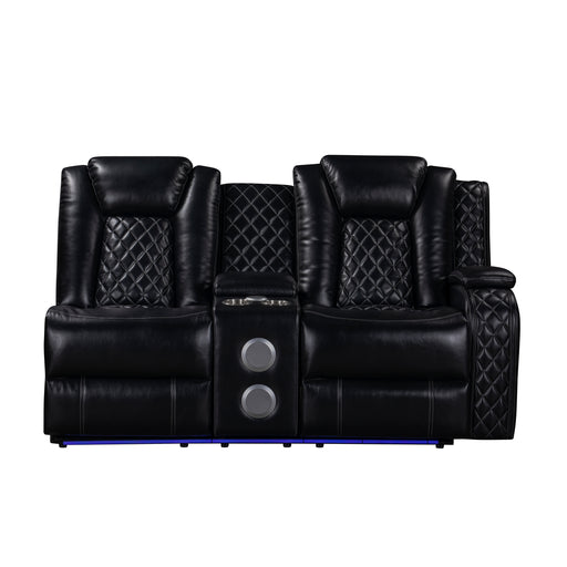Orion Ii Raf Console Loveseat W/ Pwr Fr & Hr-Black