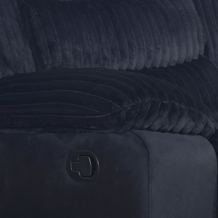 Willow Console Loveseat W/ Dual Recliners-Black