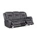 Morello Sofa W/Dual Recliner- Gray