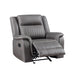 Enzo Glider Recliner- Gray