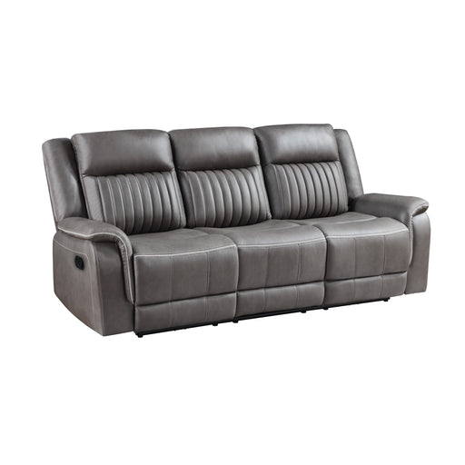 Enzo Sofa W/Dual Recliner- Gray