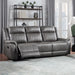 Enzo Sofa W/Dual Recliner- Gray