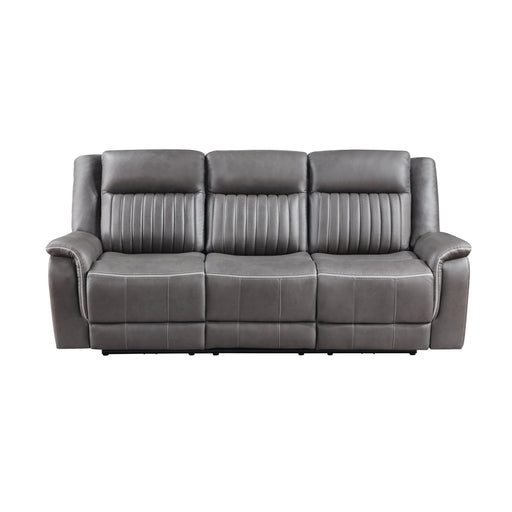 Enzo Sofa W/Dual Recliner- Gray