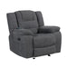 Redondo Glider Recliner W/Heat And Massage-Dk Gray