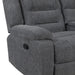 Redondo Laf Console Loveseat W/ 2 Recliners-Dk Gray