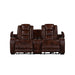 Chester Reclining Console Loveseat-Brown