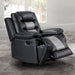 Nikko Glider Recliner-Black/Gray