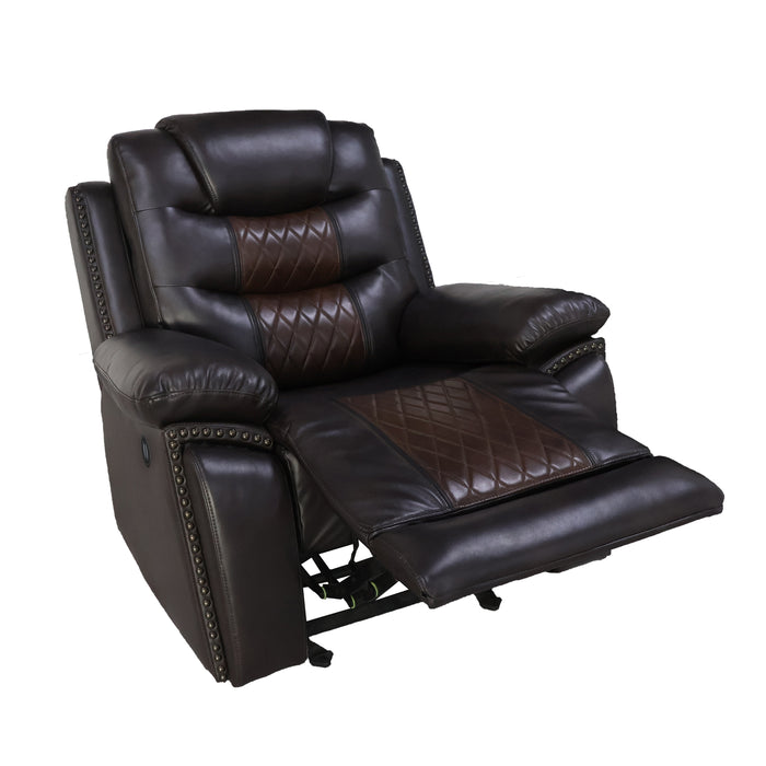 Nikko Glider Recliner W/Pwr Fr-Brown