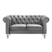 Emma Crystal Loveseat-Gray