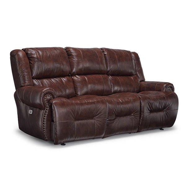 GENET COLLECTION LEATHER RECLINING SOFA W/ FOLD DOWN TABLE- S960CA4