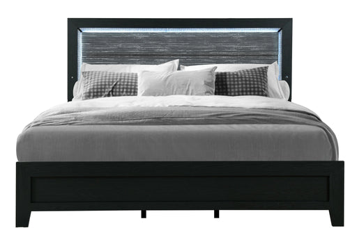 Reid Black Bed Group with LED