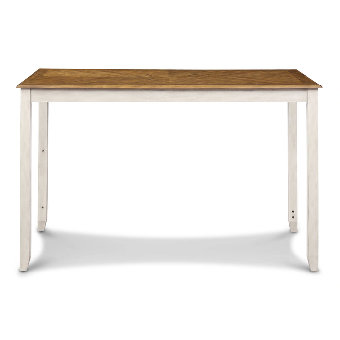 AMY 60" COUNTER TABLE+CHAIRS W/STG (5 PC) -2 TONE BISQUE
