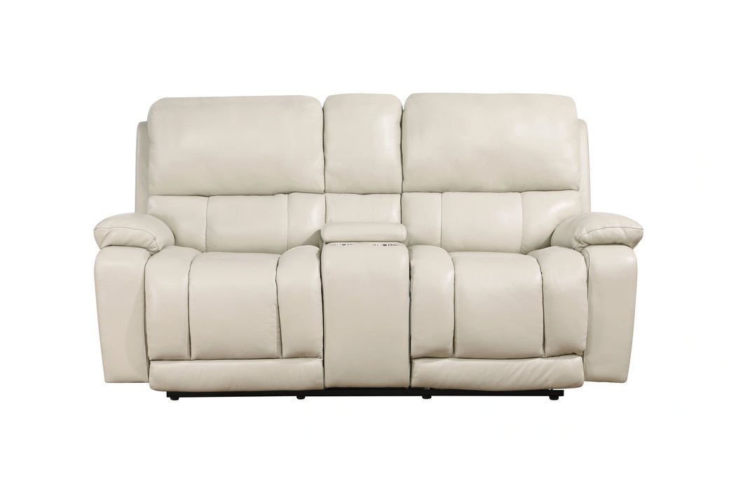 CICERO RECLINING CONSOLE LOVESEAT-CREAM