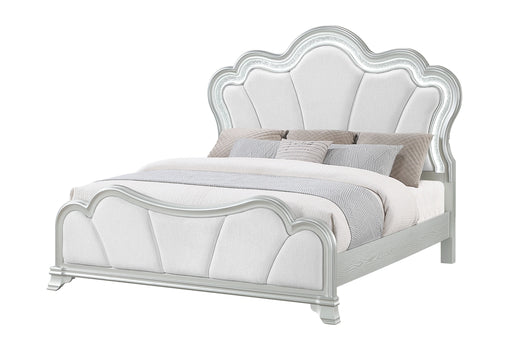 Aria Silver Bed with LED