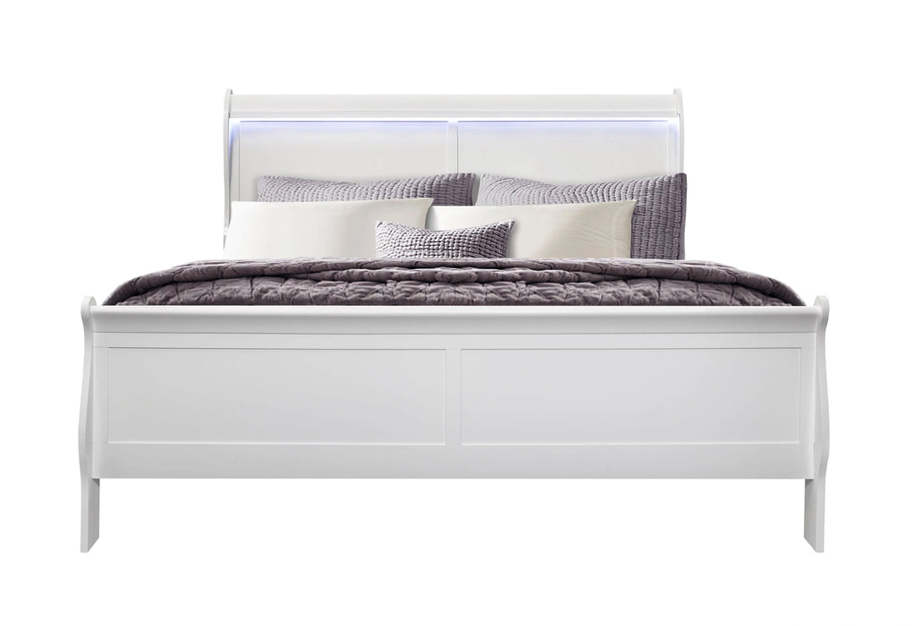 Charlie Bed with LED, Dresser, Mirror, Nightstand