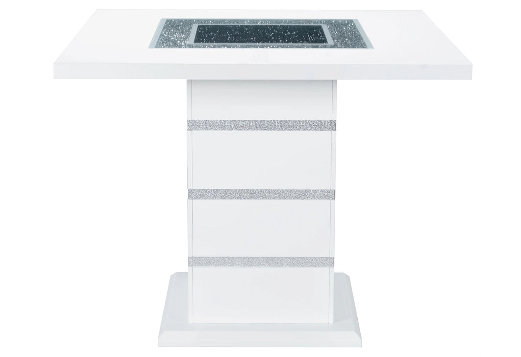 Monaco White Bar Table + Monaco BS-N