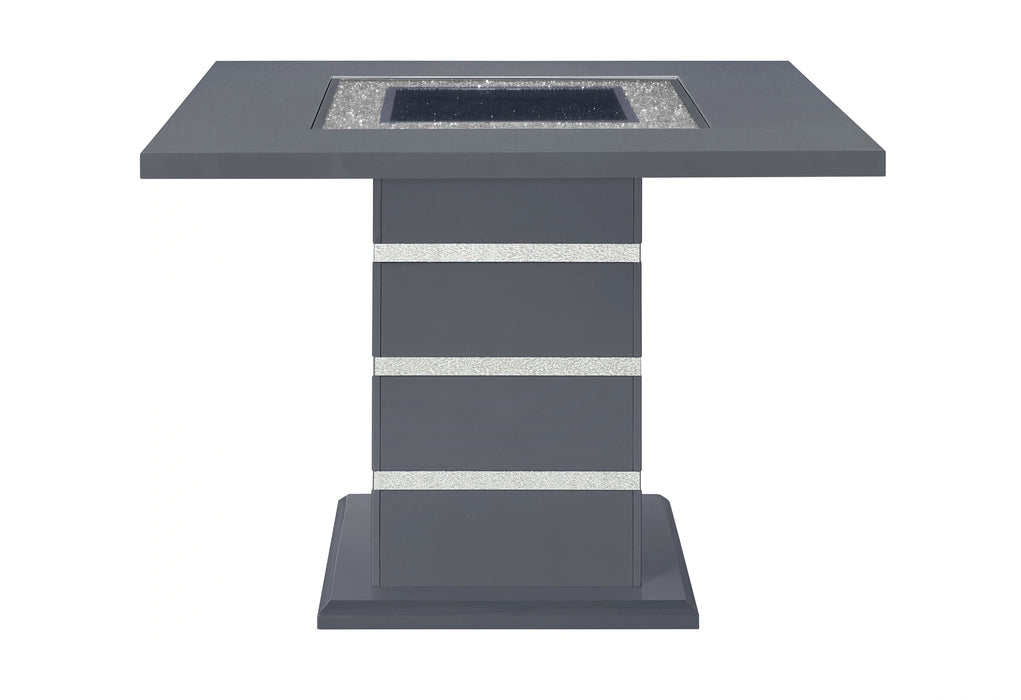 Monaco Dark Grey Bar Table and 4 Monaco Dark Grey Bar Stools