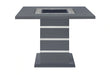 Monaco Dark Grey Bar Table and 4 Monaco Dark Grey Bar Stools