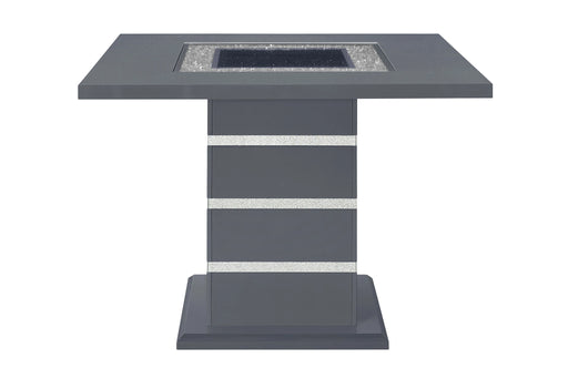 Monaco Dark Grey Bar Table and 4 Monaco Dark Grey Bar Stools