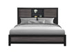 Lisbon Grey/Black Bookcase Bed