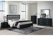 Reid Black Bed Group with LED
