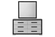 Amelia Grey/Black Bed, Dresser, Mirror and Nightstand