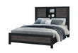 Lisbon Grey/Black Bookcase Bed Group