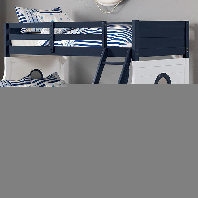 Nautia Twin/Full Bunk Bed Black & White