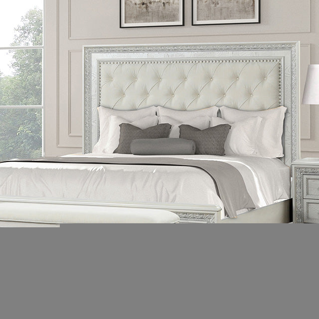 Stella Mia E.King & Queen Bed White & White