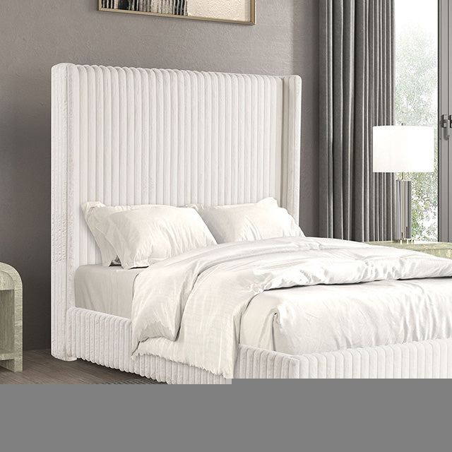Cadwell E.King, Queen, & Full Bed White, Gray, & Black